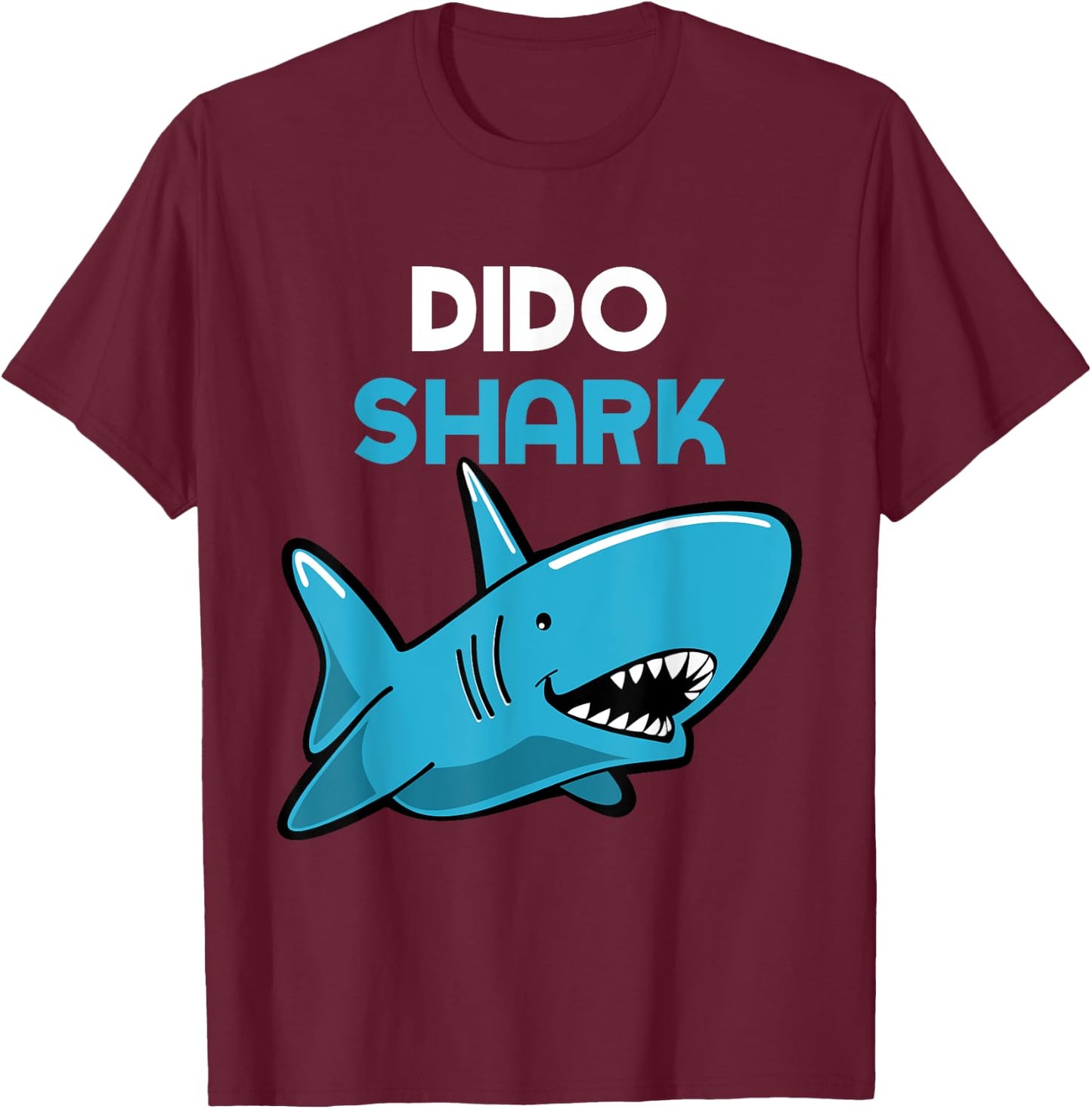 Dido Shark Funny Family T-Shirt - T-Shirt | Maroon