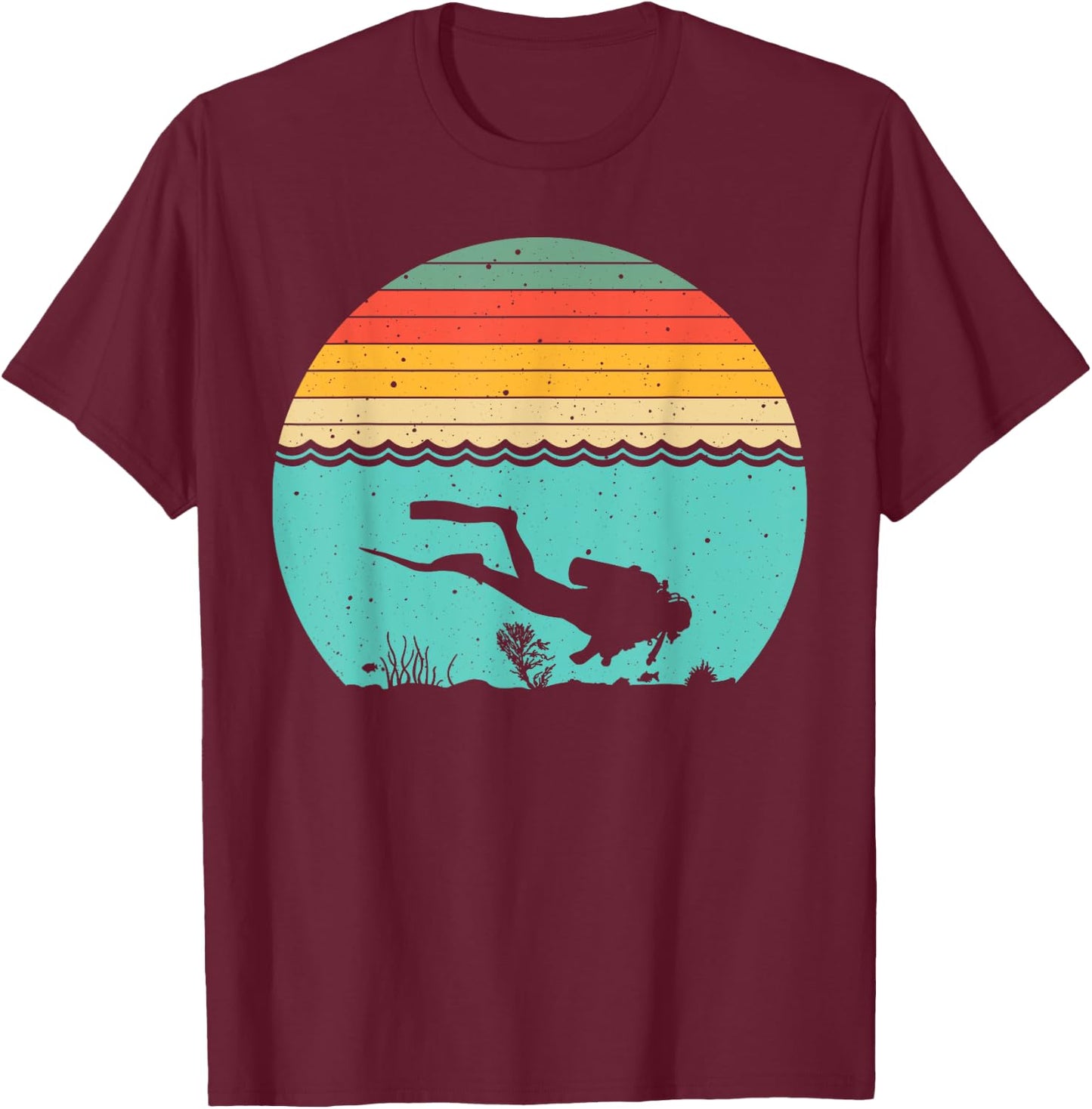 Funny Scuba Diving Themed Design Women Scuba Dive T-Shirt - T-Shirt | Maroon