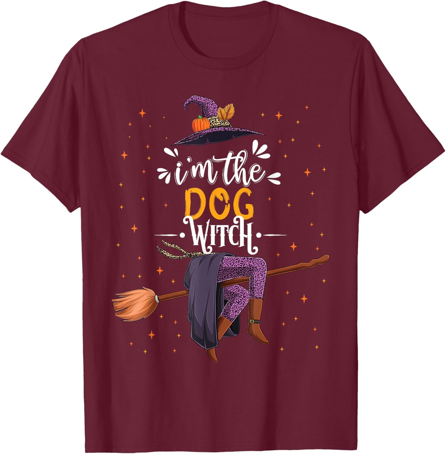 im the Dog Witch Halloween Matching Group Costume Women Kids T-Shirt - T-Shirt | Maroon