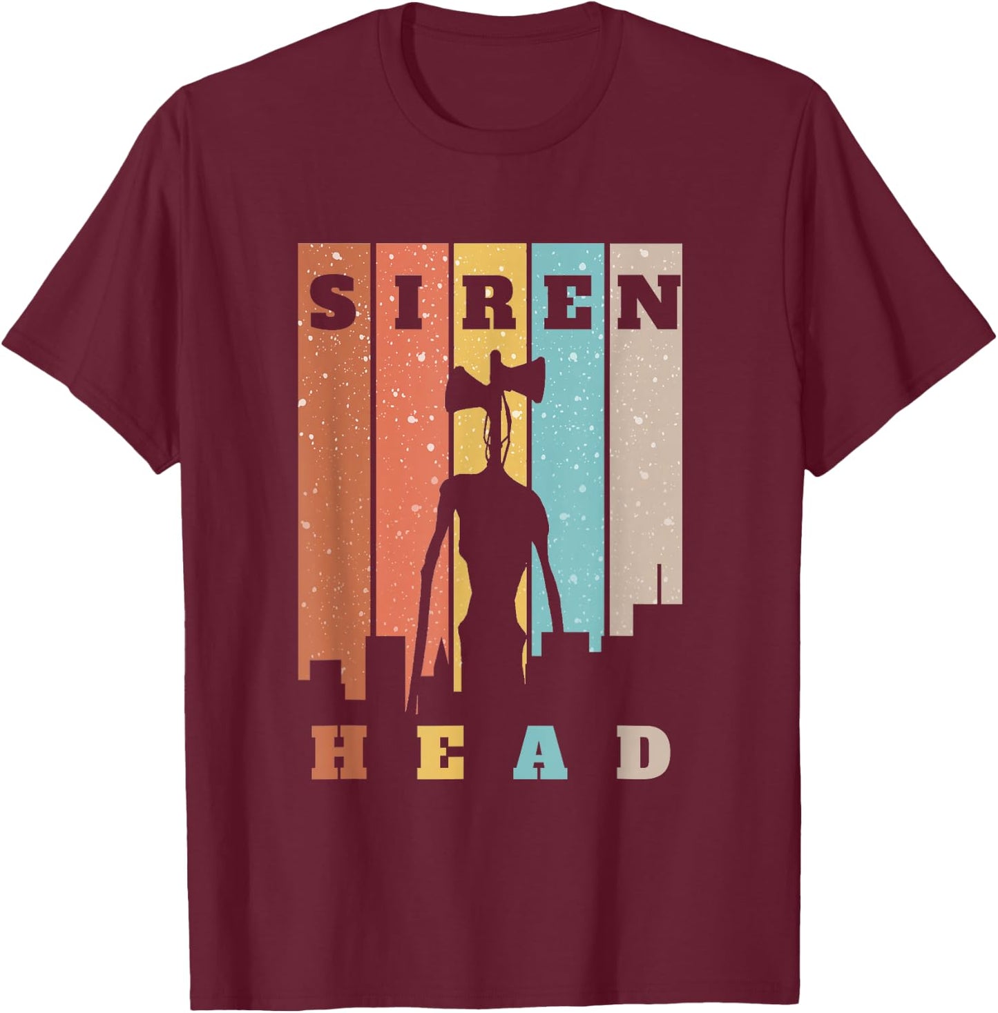 Monster with Sirens for Heads over City / Kids Horror T-Shirt - T-Shirt | Maroon