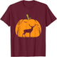 Deer Halloween Costume Hunting Pumpkin Deer Lovers T-Shirt - T-Shirt | Maroon