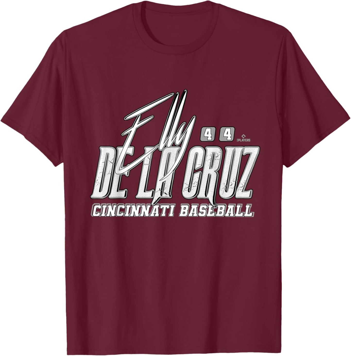 Elly De La Cruz Cincinnati Baseball Rock MLBPA T-Shirt - T-Shirt | Maroon