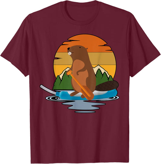 Vintage Canoe Beaver Purewick Nurse Funny Nursing Humor T-Shirt - T-Shirt | Maroon