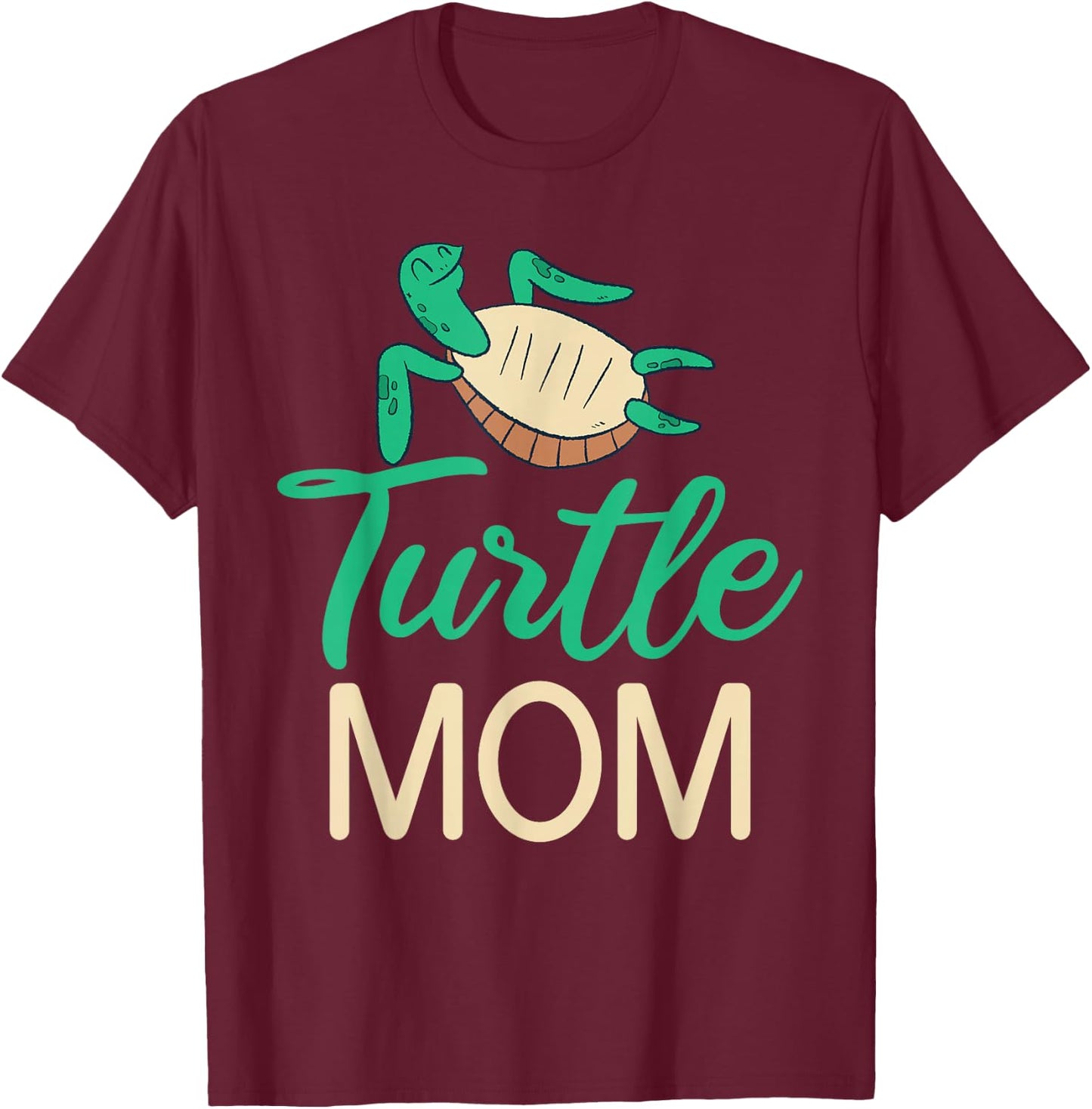 Turtle Mom Cute Sea Turtle Lover T-Shirt - T-Shirt | Maroon