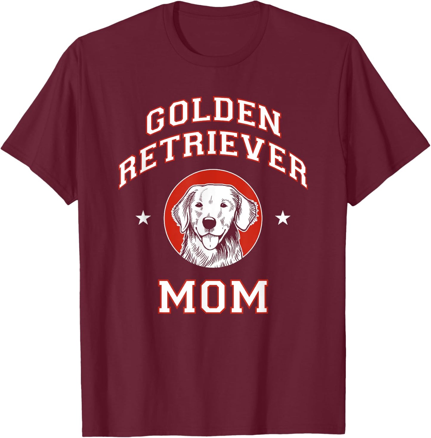 Golden Retriever Mom Dog Mother T-Shirt - T-Shirt | Maroon