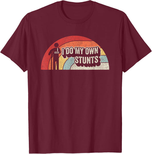Retro Broken Arm Hand Wrist Elbow Injury Get Well Soon Gift T-Shirt - T-Shirt | Maroon