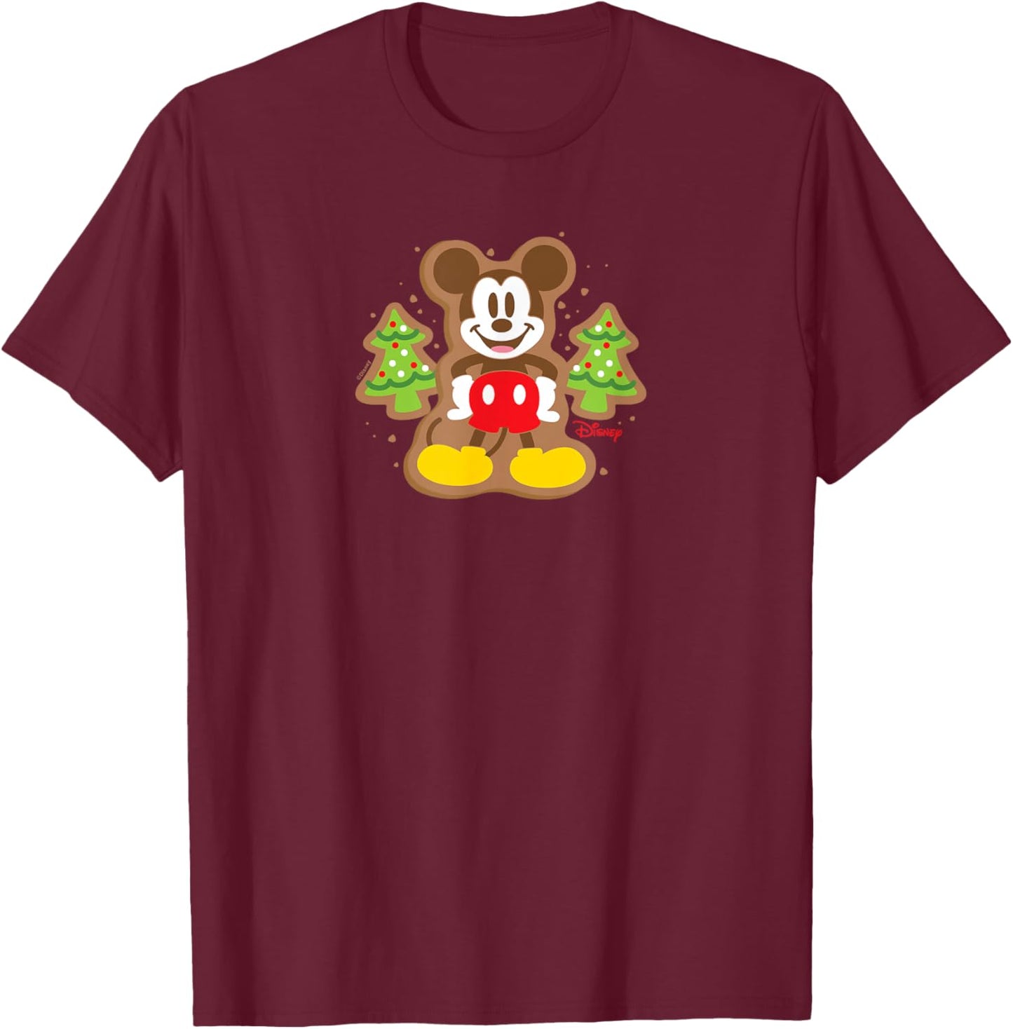 Disney - Mickey Christmas Cookie T-Shirt - T-Shirt | Maroon