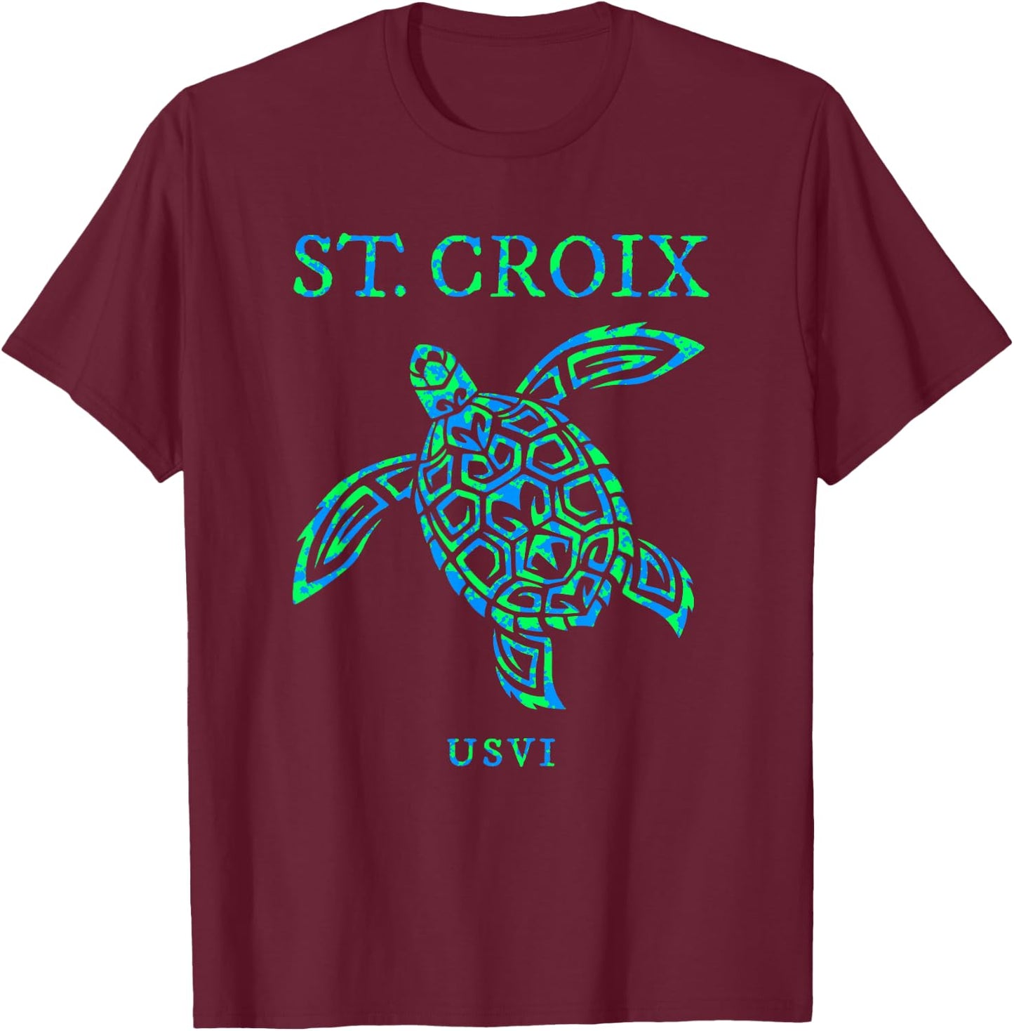 St Croix Sea Turtle Boys Girls Toddler T-Shirt - T-Shirt | Maroon