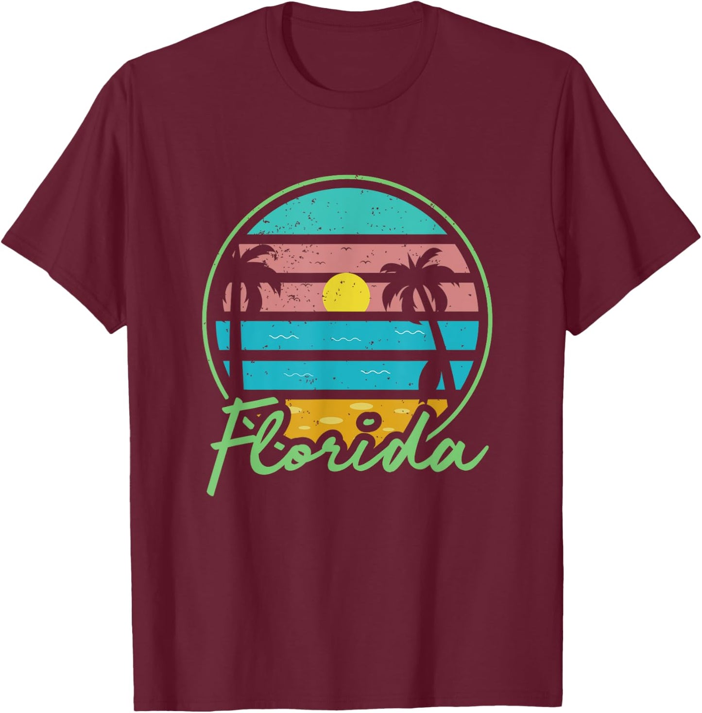 Florida - FL - Throwback Design - Classic T-Shirt - T-Shirt | Maroon