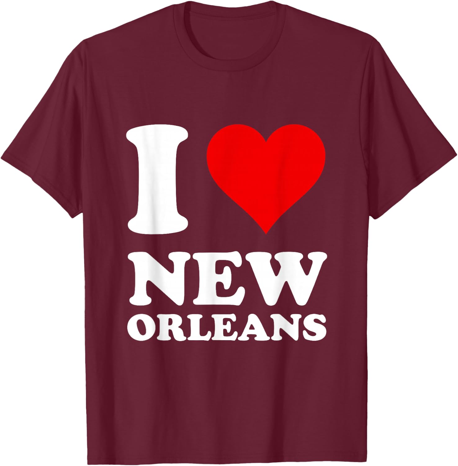 I Love New Orleans T-Shirt - T-Shirt | Maroon