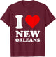 I Love New Orleans T-Shirt - T-Shirt | Maroon