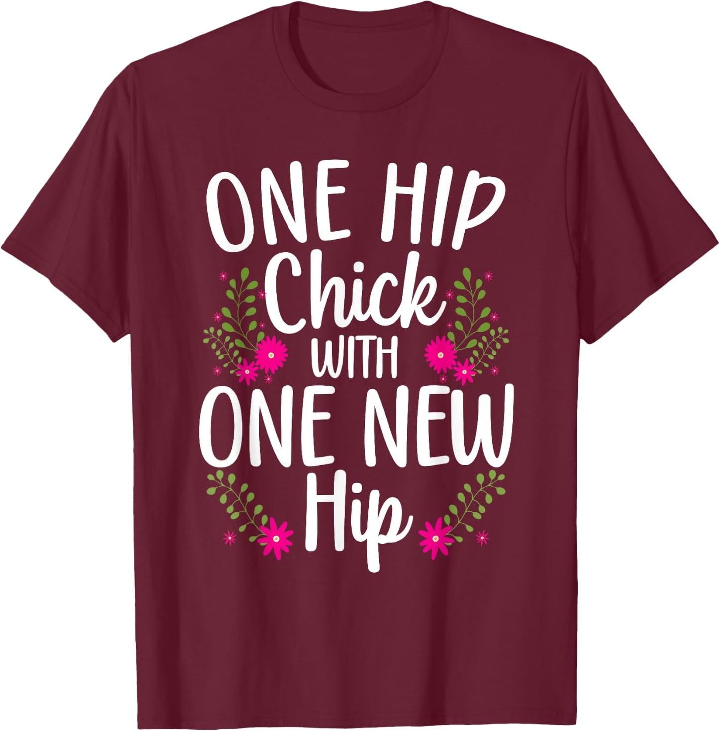 Funny Hip Surgery Art Girls Bionic Hip Replacement T-Shirt - T-Shirt | Maroon
