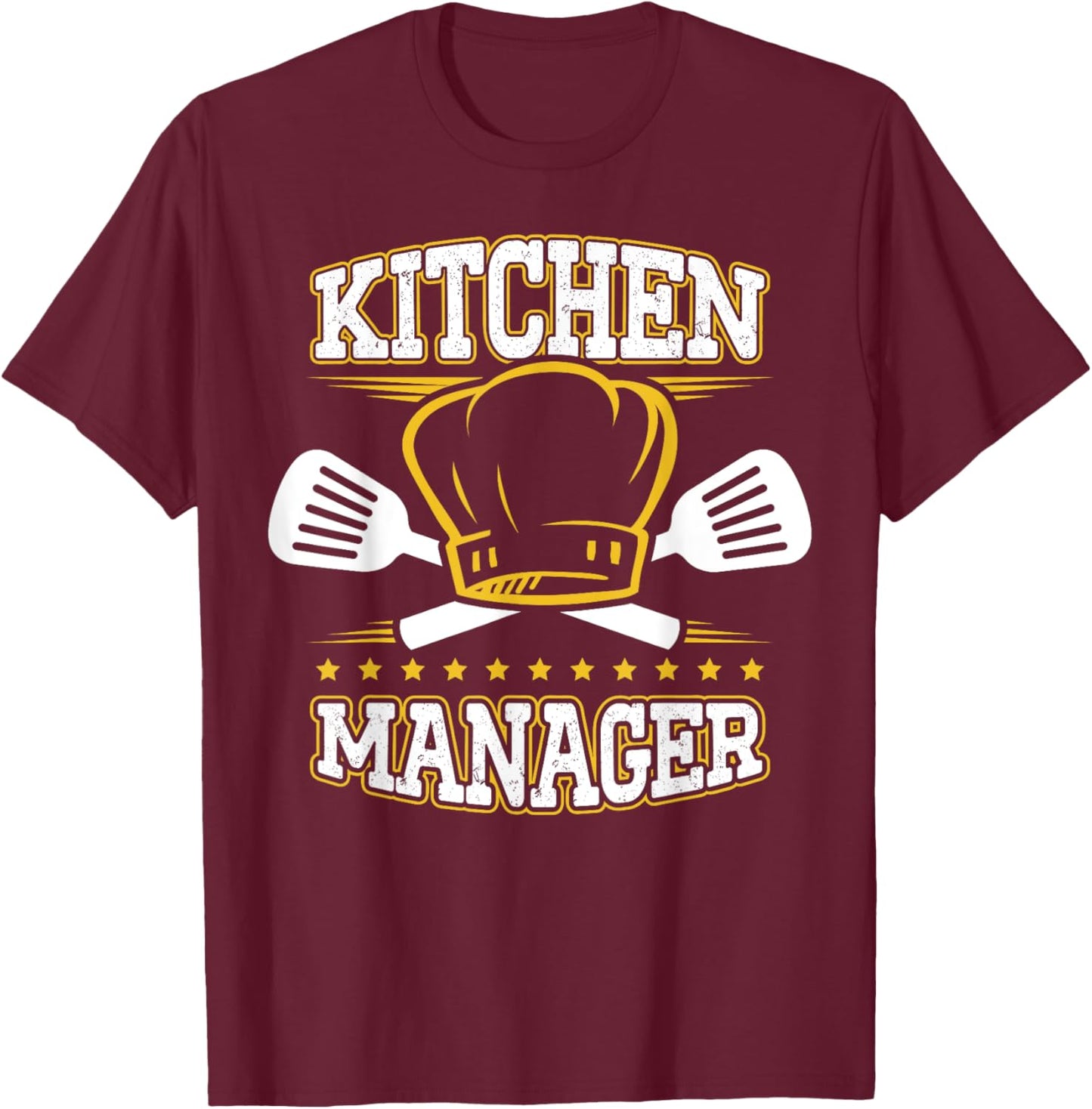 Kitchen Manager School Cafeteria Lunch Lady Chef T-Shirt - T-Shirt | Maroon