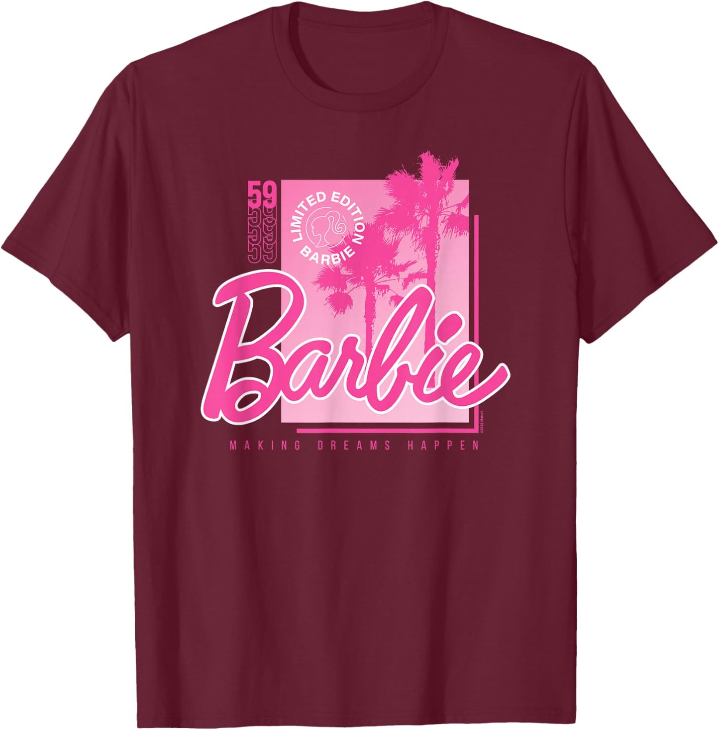 Barbie - Barbie Pink Core T-Shirt - T-Shirt | Maroon