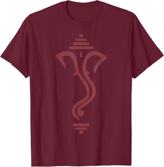 Hindu God Ganesha Ganesh T-Shirt - T-Shirt | Maroon