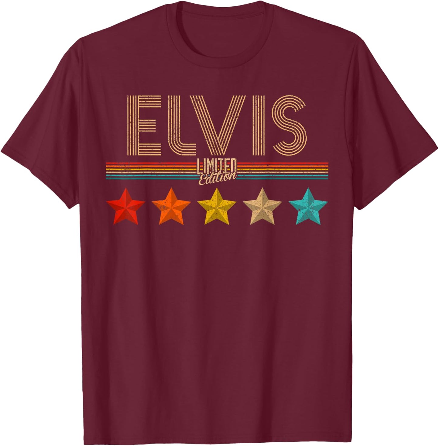 Elvis Elvis Name Birthday Shirt Gift Elvis T-Shirt - T-Shirt | Maroon