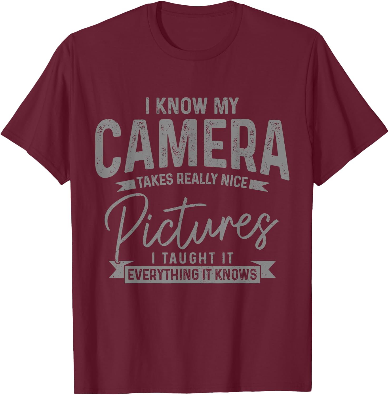 Funny Photographer Vintage Camera Funny Photography T-Shirt - T-Shirt | Maroon