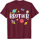 Brother Outer Space Galaxy Birthday T-Shirt - T-Shirt | Maroon