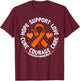 Leukemia Support Blood Cancer Family Leukemia Awareness T-Shirt - T-Shirt | Maroon