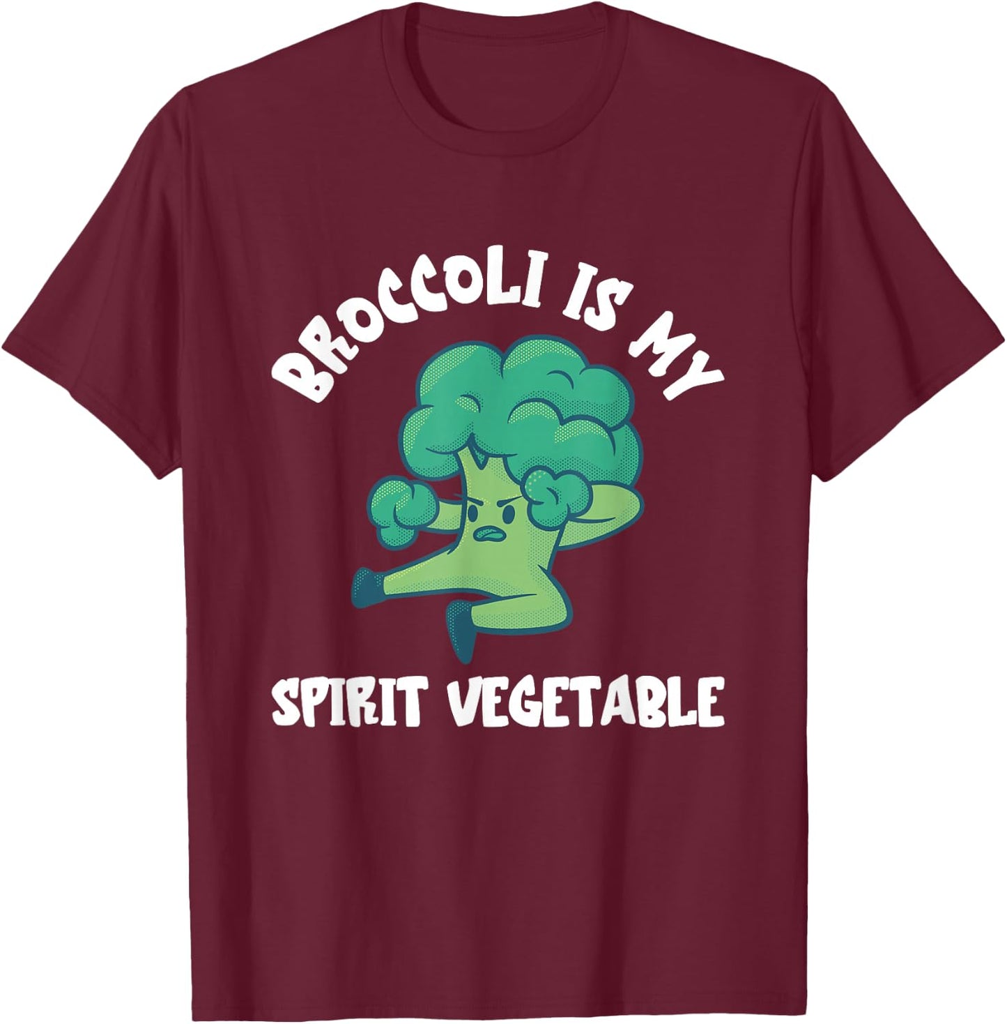 Broccoli Vegetarian Spirit Vegetable Veggie Eating Broccoli T-Shirt - T-Shirt | Maroon