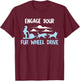 Sled Dog Fur Wheel Drive Mushing Snow Sleding Huskies Sleigh T-Shirt - T-Shirt | Maroon