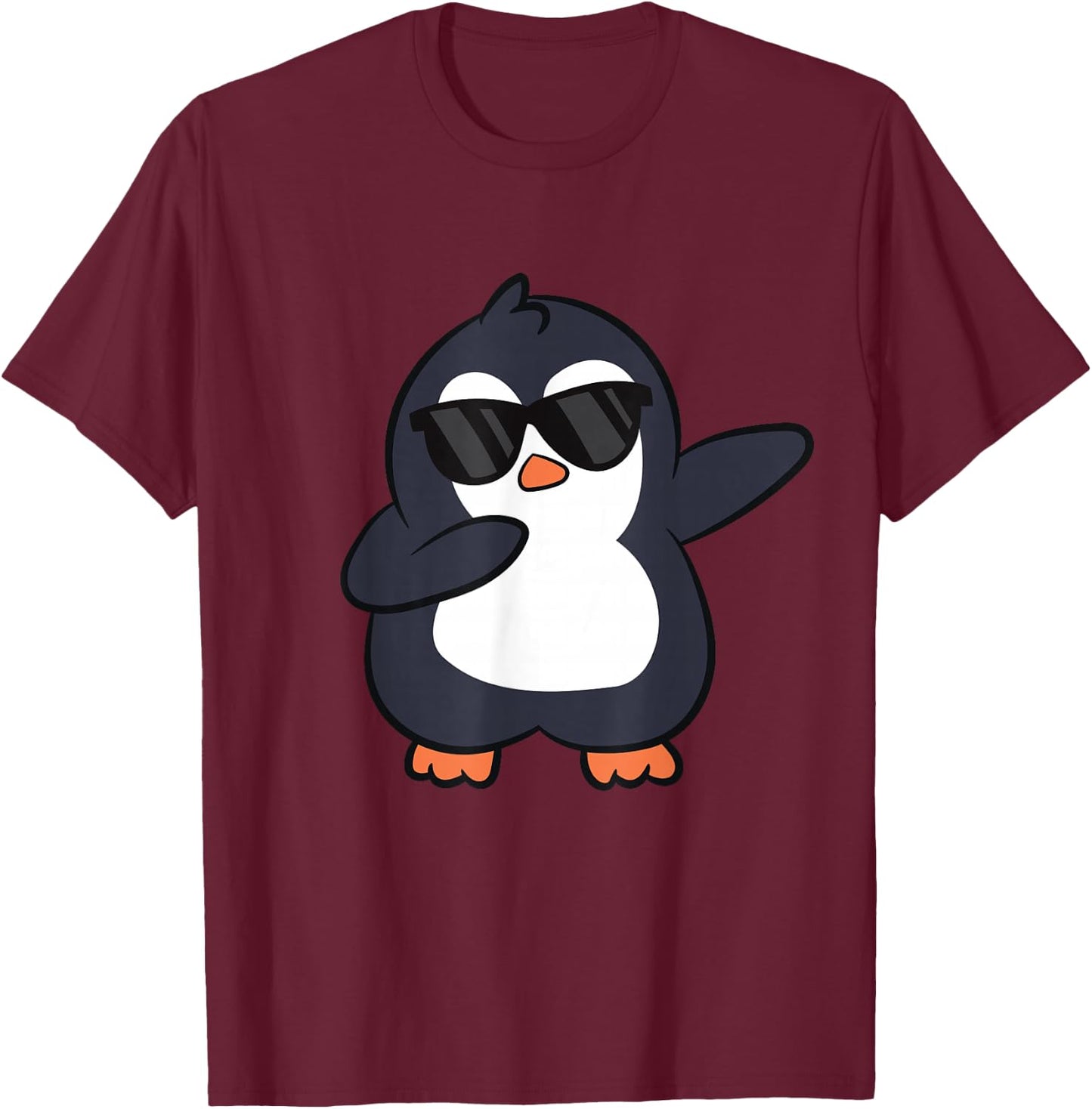 Dabbing Penguin Cute Dabbing Penguin T-Shirt - T-Shirt | Maroon