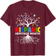 Butterflies Latina Countries Flags Hispanic Heritage Month T-Shirt - T-Shirt | Maroon