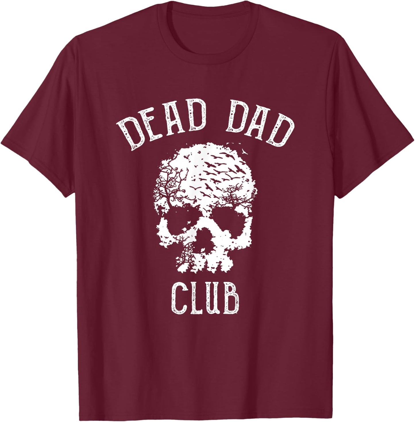 Dead Dad Club Retro Vintage T-Shirt - T-Shirt | Maroon