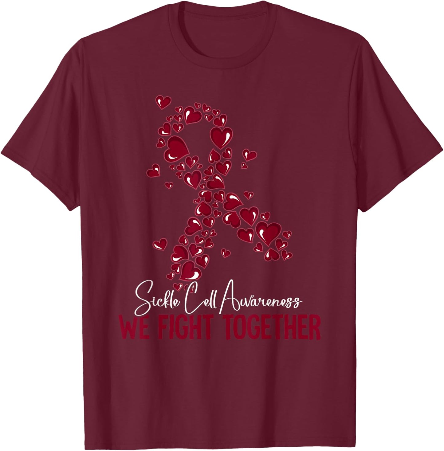 Sickle Cell Awareness T-Shirt - T-Shirt | Maroon