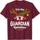 Christmas PJS Guardian Xmas Reindeer Matching T-Shirt - T-Shirt | Maroon