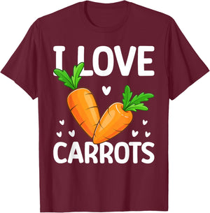 I Love Carrots T-Shirt - T-Shirt | Maroon