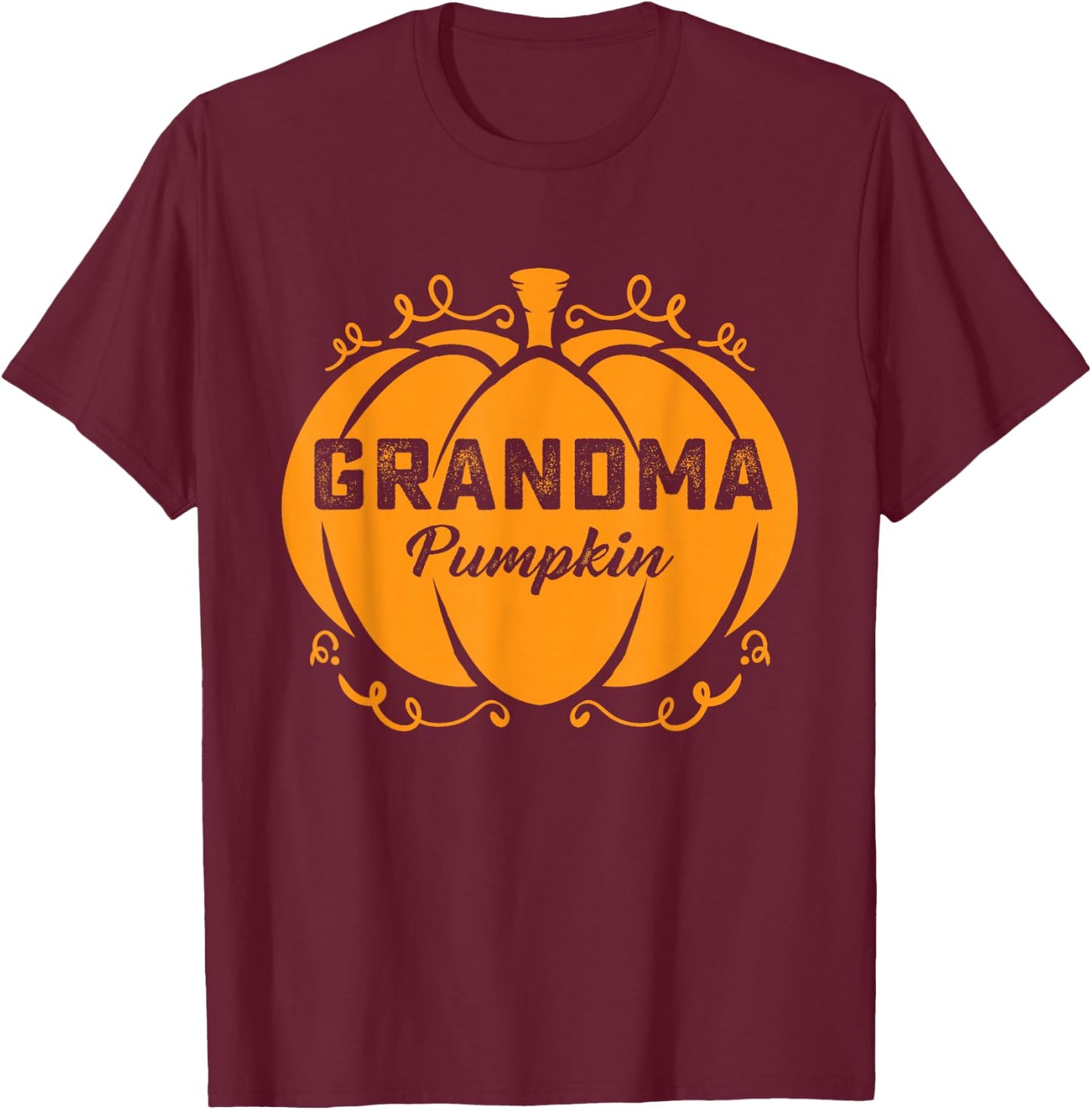 Grandma Pumpkin Funny Halloween Family Costume Thanksgiving T-Shirt - T-Shirt | Maroon