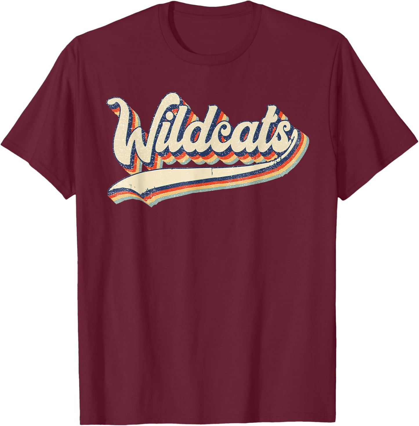 Wildcats School Team Spirit Mascot T-Shirt - T-Shirt | Maroon