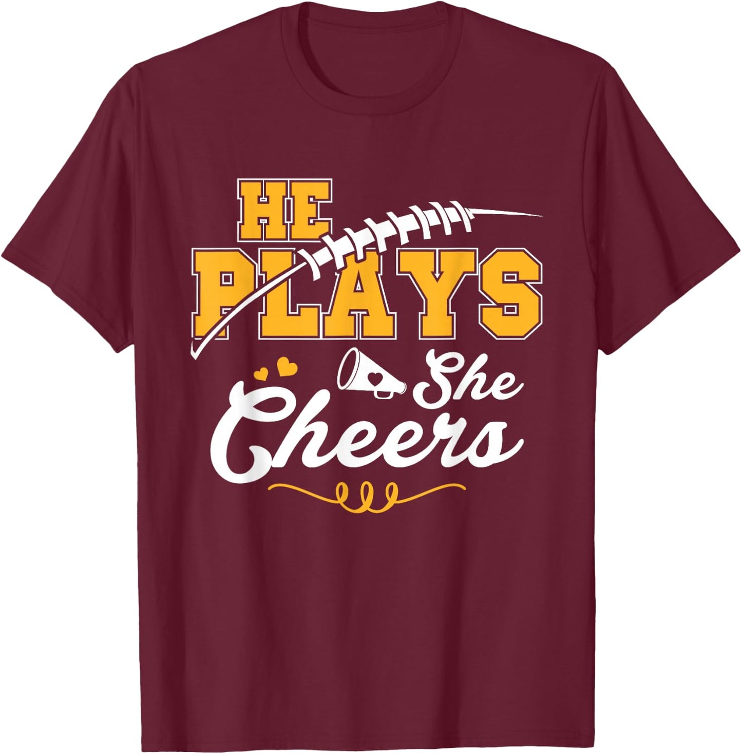 Football and Cheer Mom Cheerleading Mother Football T-Shirt - T-Shirt | Maroon