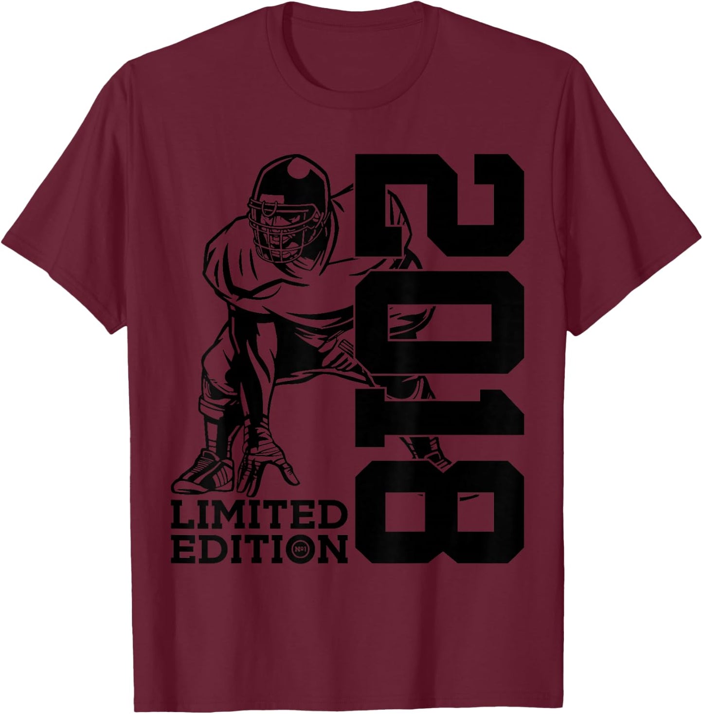 8th BIRTHDAY FOOTBALL LIMITED EDITION 2018 T-Shirt - T-Shirt | Maroon