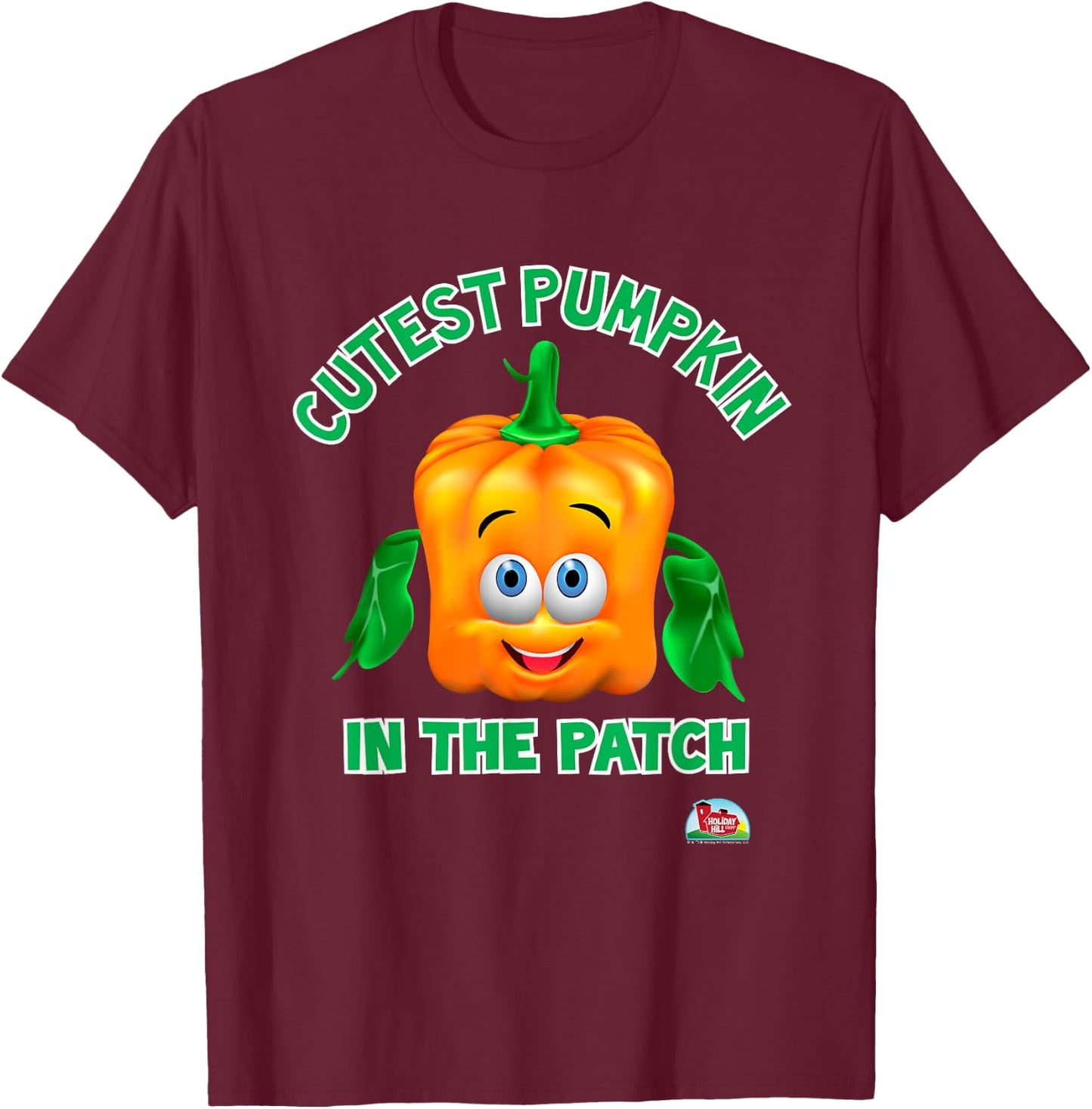Cutest Pumpkin in the Patch - Spookley the Square Pumpkin T-Shirt - T-Shirt | Maroon