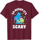 Monsters Inc - So Merry Its Scary T-Shirt - T-Shirt | Maroon