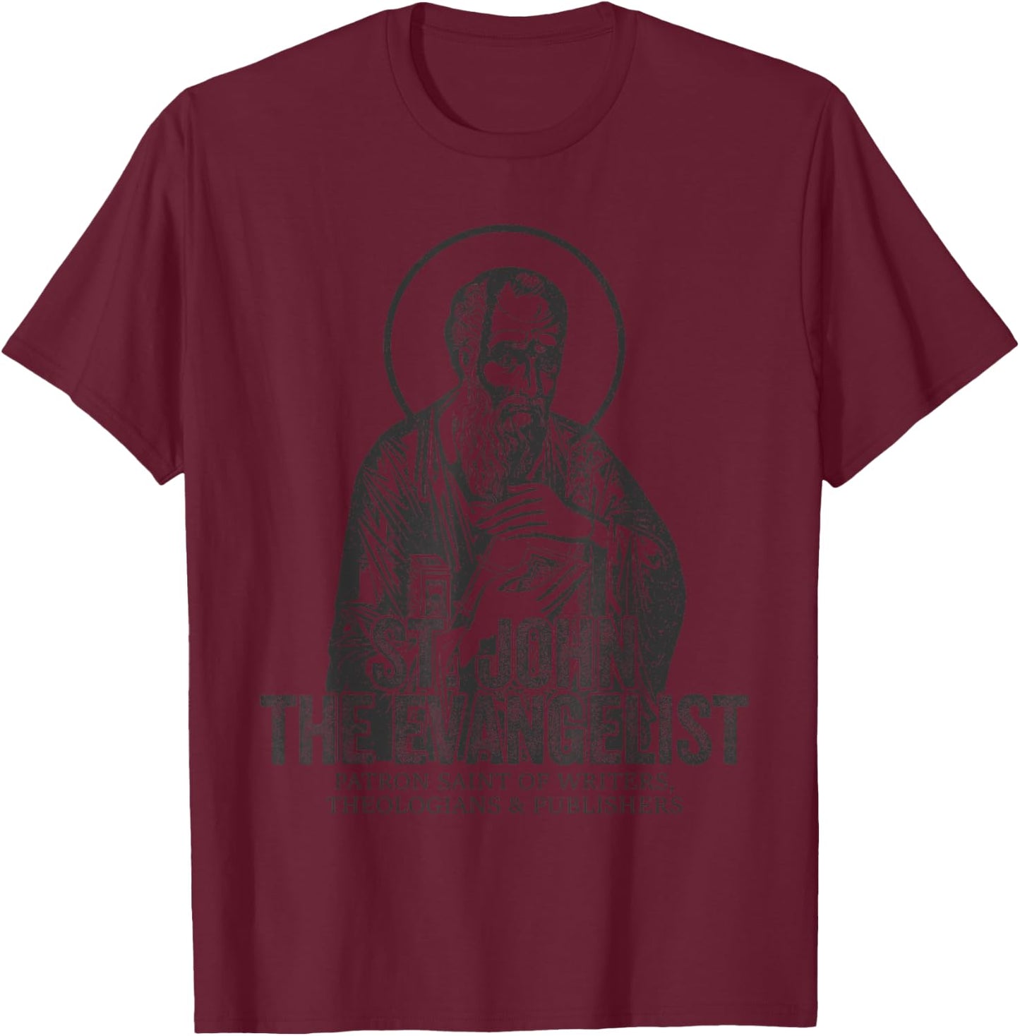 Catholicism St. John The Evangelist Christian Saint T-Shirt - T-Shirt | Maroon