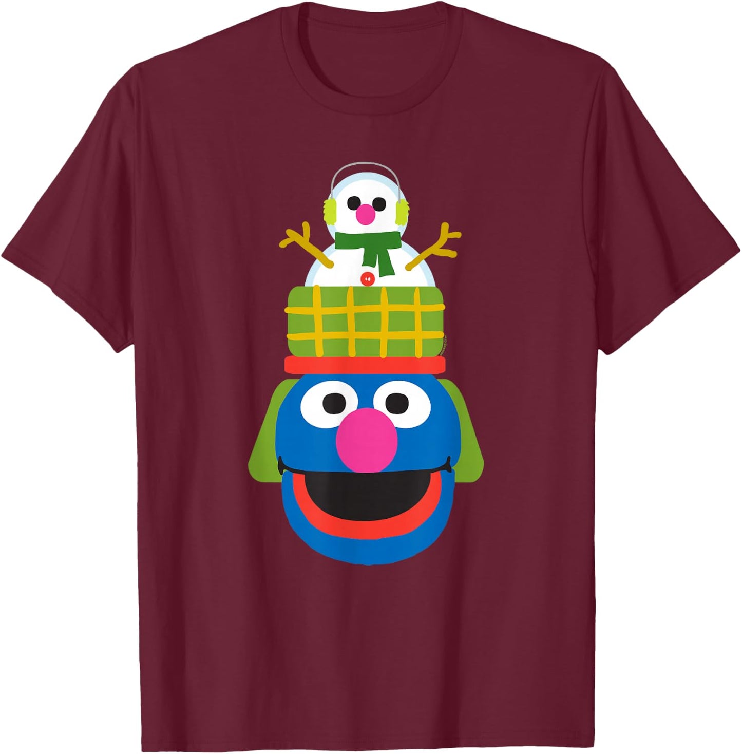 Sesame Street Christmas Nutcracker Grover T-Shirt - T-Shirt | Maroon