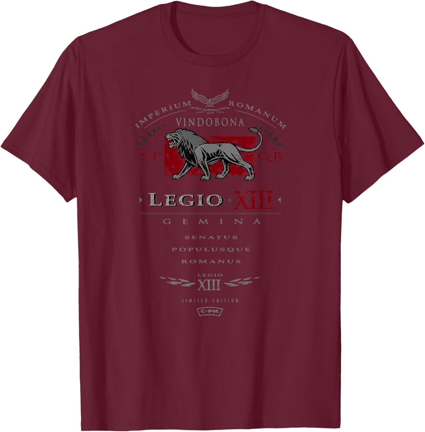 VIENNA - THE 13TH LEGION OF ROME: Eagle and Lion T-Shirt - T-Shirt | Maroon