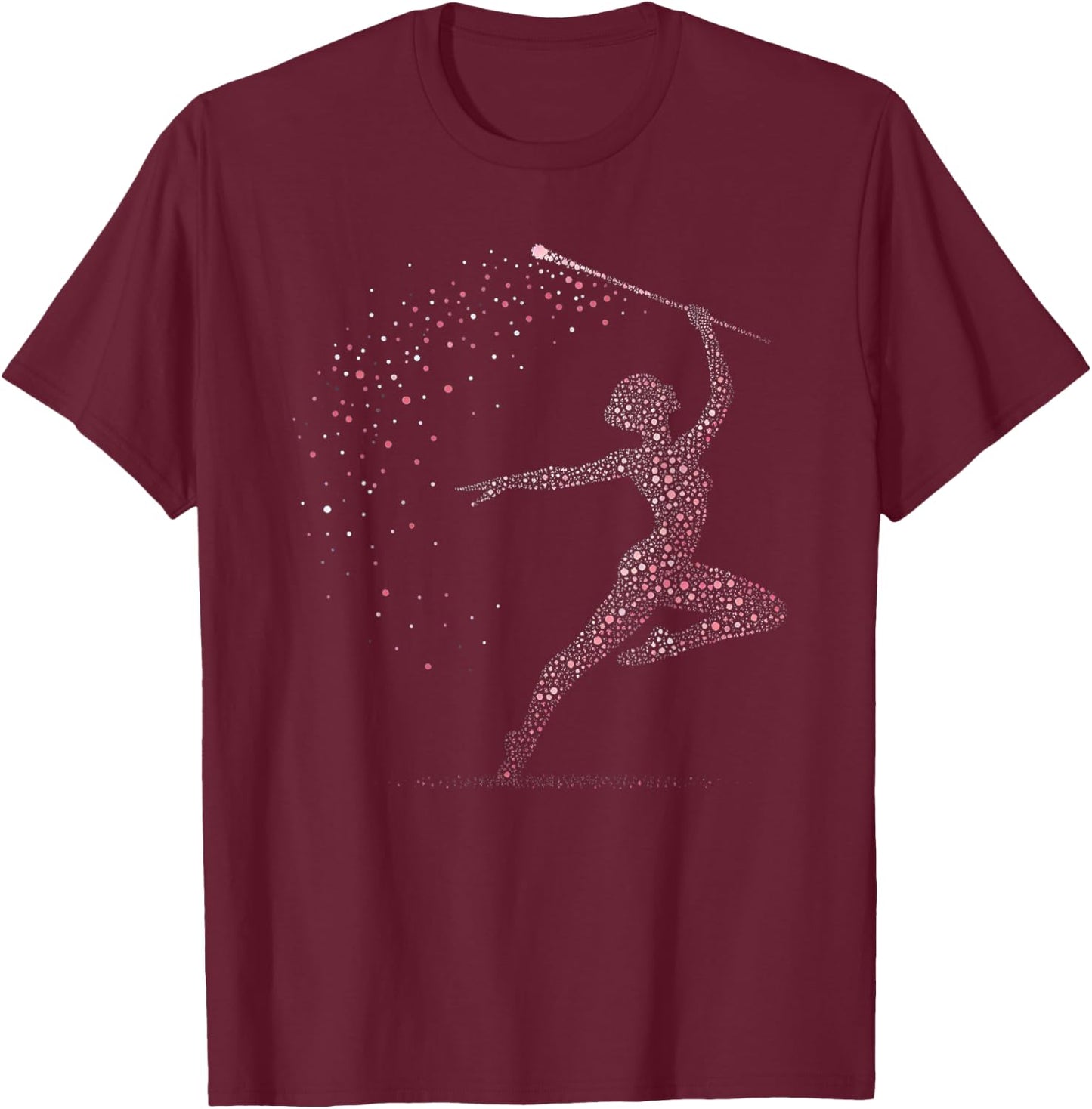 Baton Twirling Girl T-Shirt - T-Shirt | Maroon