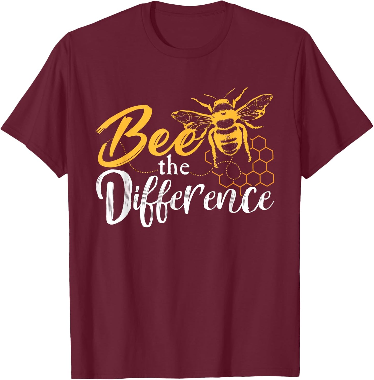 Bee The Difference Animal Rights Design For An Animal Lover T-Shirt - T-Shirt | Maroon
