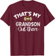 That's My Grandson Out There Funny Football Grandma T-Shirt - T-Shirt | Maroon