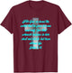 Religious John 3:16 Bible Scripture Cyan Teal Blue Font T-Shirt - T-Shirt | Maroon