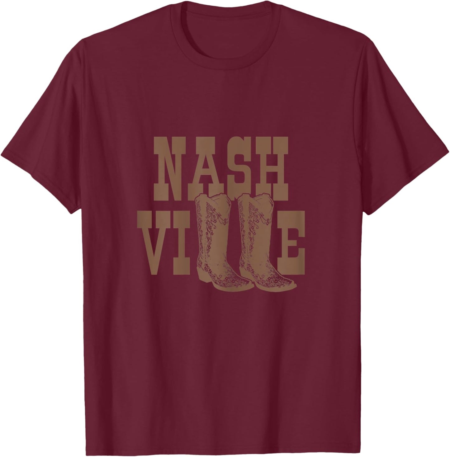 Nashville Tennessee Line Dancing Cowgirl Country Music City T-Shirt - T-Shirt | Maroon