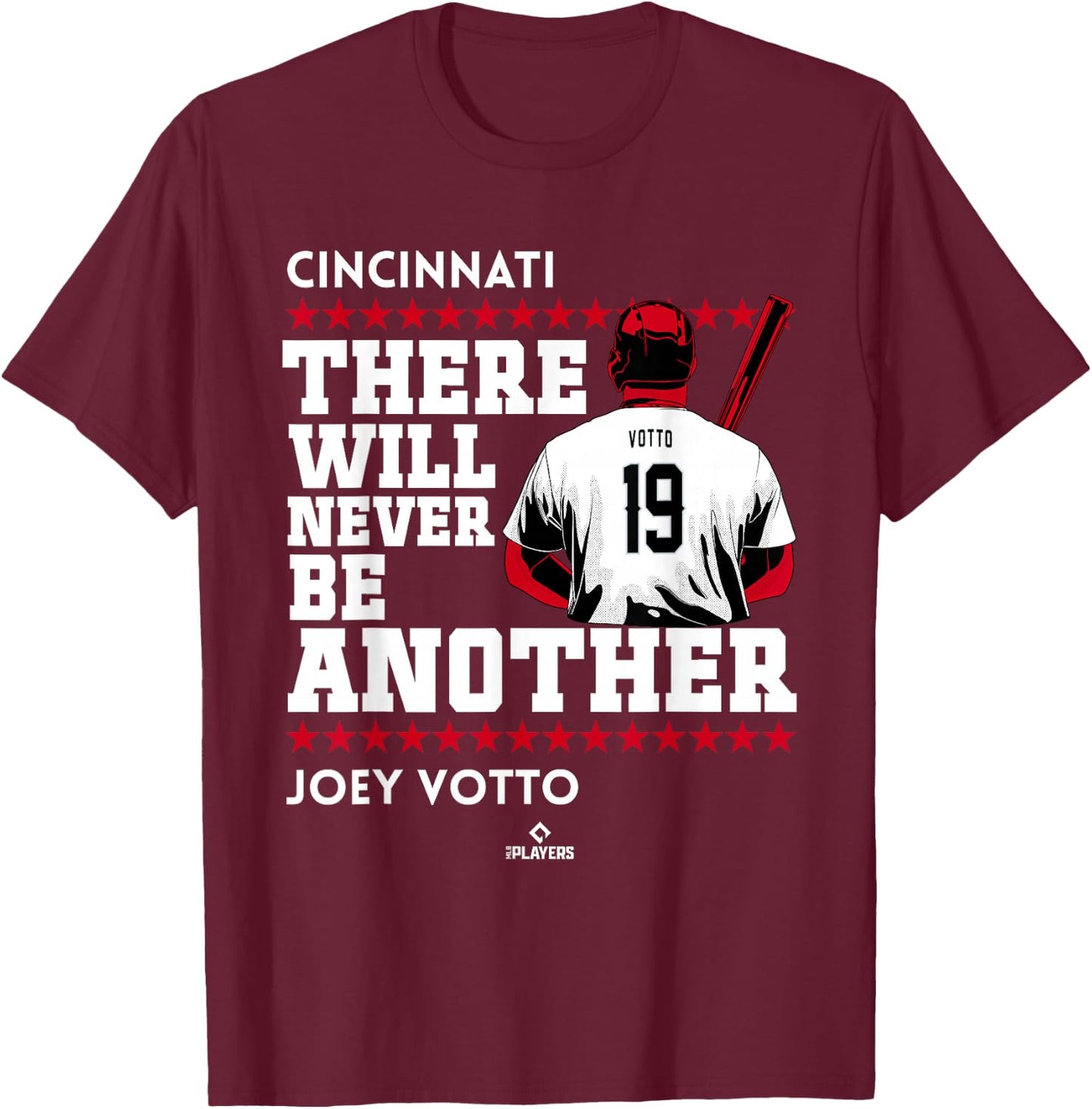 Never Be Another Joey Votto Cincinnati MLBPA T-Shirt - T-Shirt | Maroon