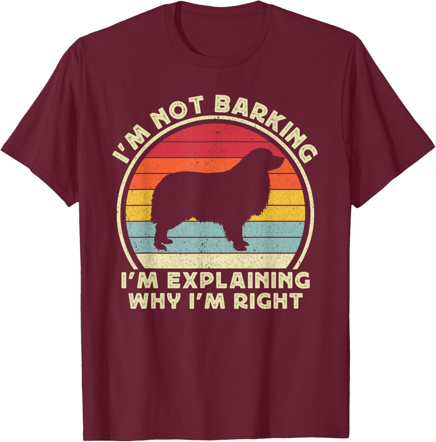 Funny Aussie Dog Red Blue Merle Australian Shepherd Dad Mom T-Shirt - T-Shirt | Maroon