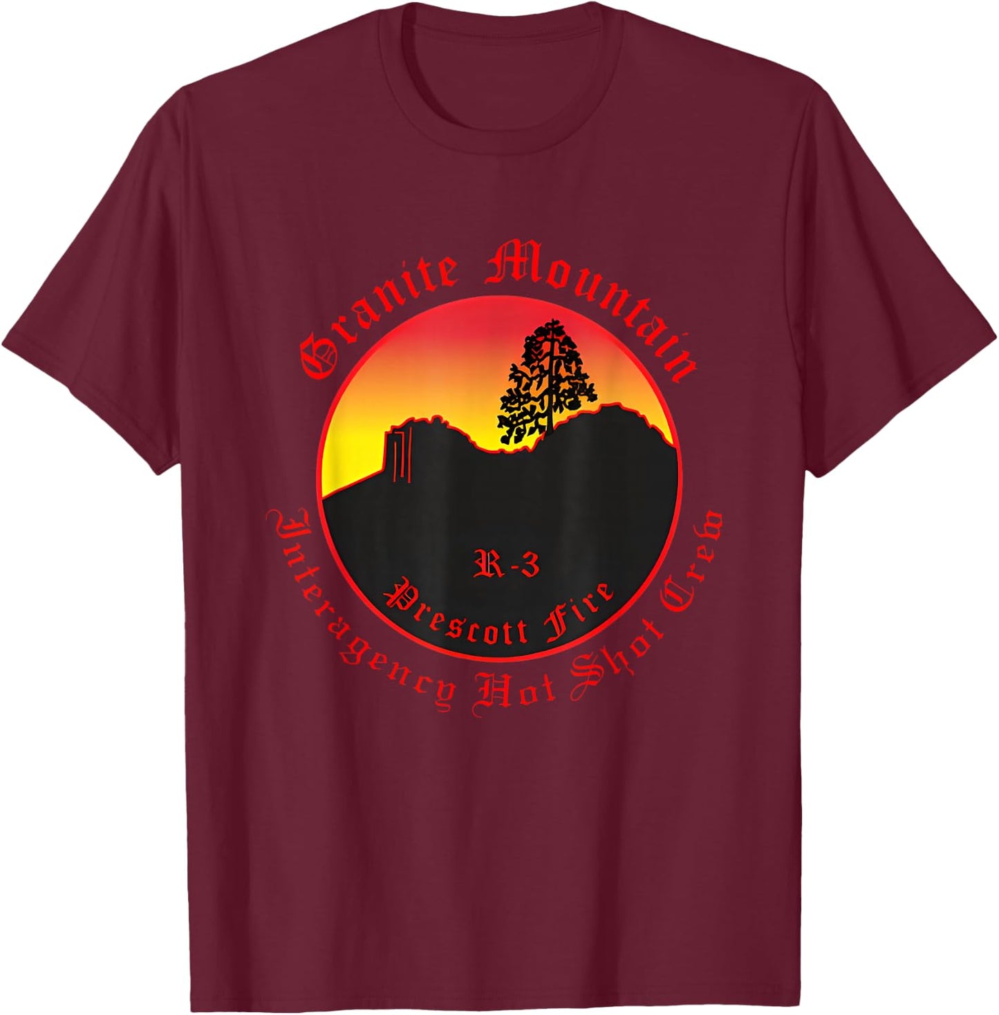 The Granite Mountain Hotshots T-Shirt - T-Shirt | Maroon