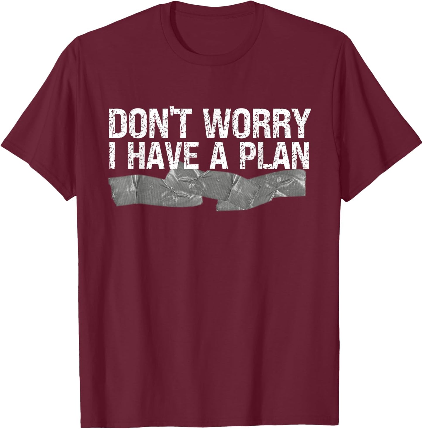 Funny Handyman Duct Tape DIY Jerry Rig Gift T-Shirt - T-Shirt | Maroon