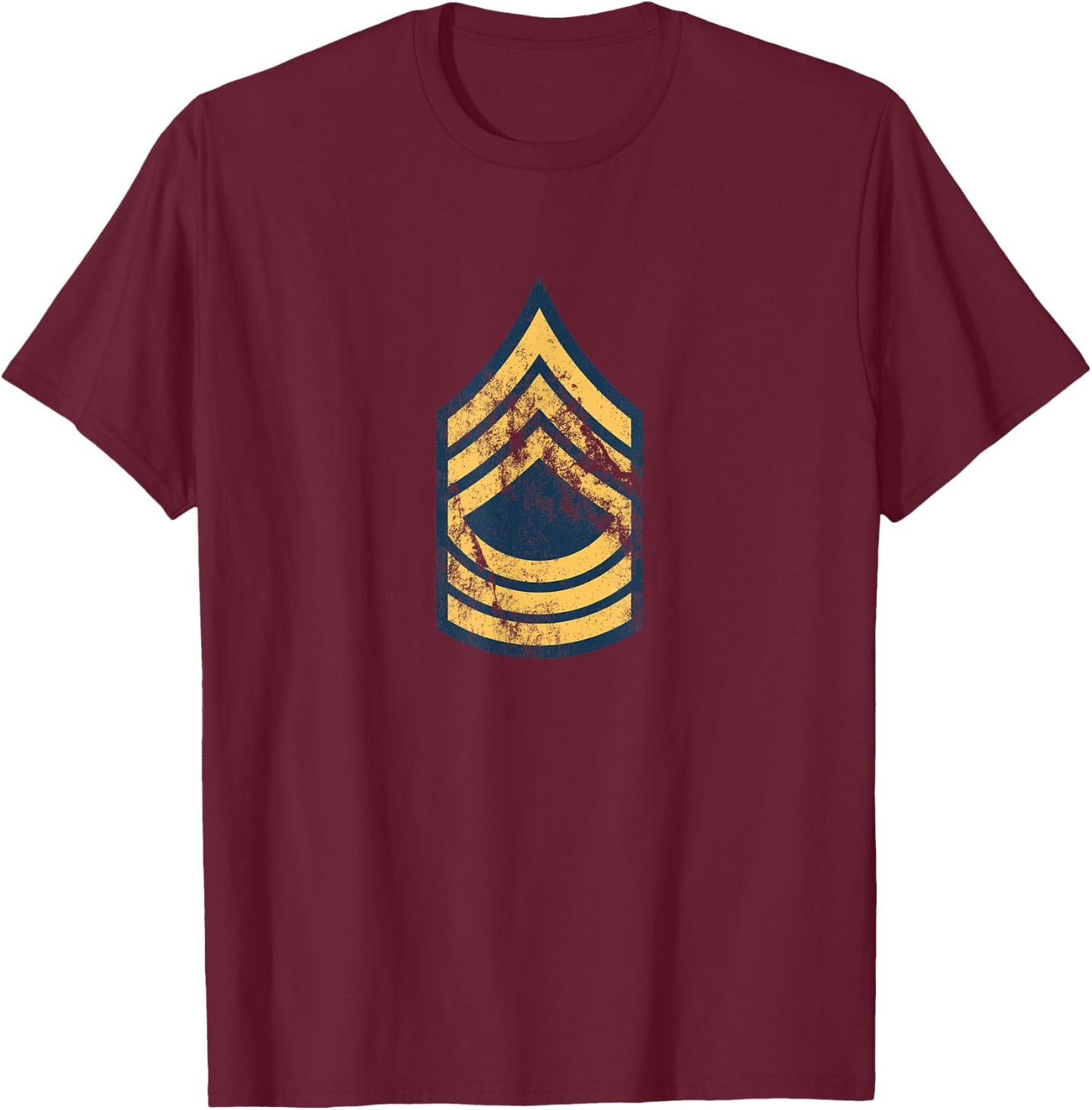US Army Rank - Master Sergeant (E-8) - MSG Vintage Look T-Shirt - T-Shirt | Maroon